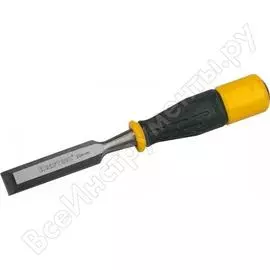 Стамеска, упрочненное полотно, ударопрочная двухкомпонентная ручка, стальной затыльник для ударных работ, 20мм kraftool expert 1815-20_z01