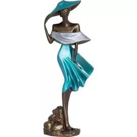 Статуэтка BOGACHO Девушка на ветру 22033/бронзовый