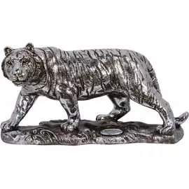 Статуэтка BOGACHO Крадущийся Тигр 22680/серебристый