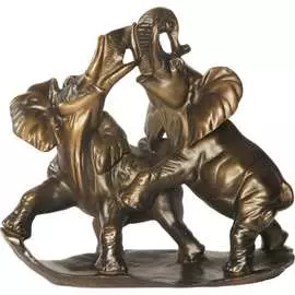 Статуэтка BOGACHO Играющие слоны 22050/бронзовый