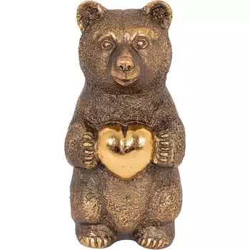 Статуэтка фигурка для интерьера BOGACHO Мишка Найс 22949/бронзовый