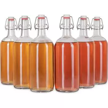 Стеклянная бутылка для воды, масла KHome 1000-БУГ-6П