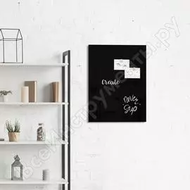 Стеклянная магнитно-маркерная доска markglass 450х600 мм, чёрный ral 9005 mg45609005