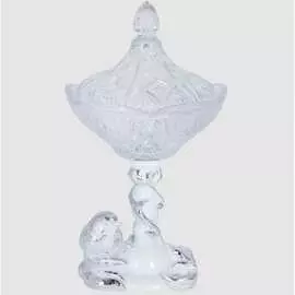 Стеклянная сахарница BOGACHO Зарничка Свитти 52109/белый