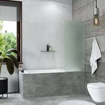 Стеклянная шторка на ванну Mebelvann 1400x600 SILVER BEN_403_SL_M_1400x600