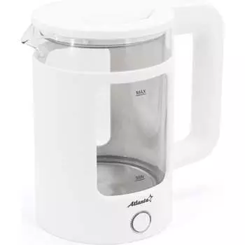 Стеклянный электрический чайник Atlanta ATH-2474 white