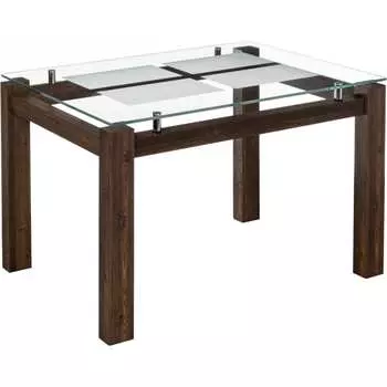 Стеклянный стол Woodville Бран кантри орех 462084