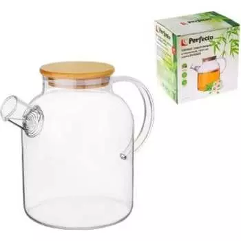 Стеклянный заварочный чайник PERFECTO LINEA Bamboo 38-160007