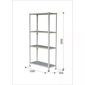 Стеллаж SOLOS ас-200.100.60.4 полимер 000023045