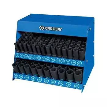 Стенд с ударными глубокими торцевыми головками KING TONY 4466MP