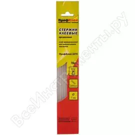 Стержни клеевые универсальные 8274 (7х200 мм; прозрачные; 10 шт.) профклей ru.07.08.2t