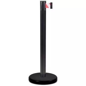 Стойка ограждения Rusbarrier BSLN-Х86333 BLACK red/white