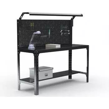 Стол металлический ООО Металекс серия KIT 750х1400х400 мм, одна полка, черный 201599