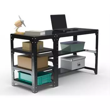 Стол металлический ООО Металекс серия KIT 750х1400х400 одна полка, серый, рост 201560