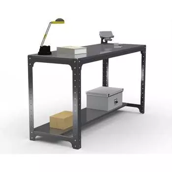 Стол металлический ООО Металекс серия KIT 750х1500х400 + перфопанель с комплектом аксессуаров, серый, рост 201341