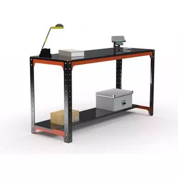 Стол металлический ООО Металекс серия KIT 750x1300x500 мм, перфопанель с комплектом аксессуаров, черный 201172