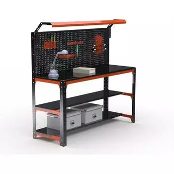 Стол металлический ООО Металекс серия KIT 750x1300x600 мм, две полки, ОЧ 201304