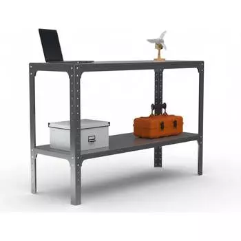 Стол-верстак ООО Металекс KIT 950х1000х400 мм, одна полка, серый 204931