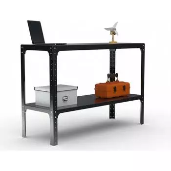 Стол-верстак ООО Металекс KIT 950х1100х600 мм, одна полка, черный 205415