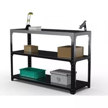 Стол-верстак ООО Металекс KIT 950х1400х400 мм, две полки, черный 205427