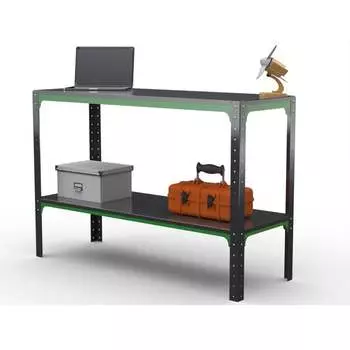 Стол-верстак ООО Металекс серия KIT 950х1200х500 (одна полка) (серо-зеленый) 204012