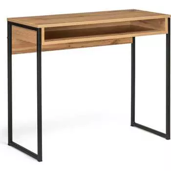 Стол Woodville Лео Лофт дуб вотан / матовый черный 489679