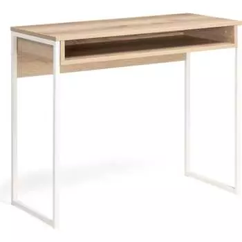 Стол Woodville Лео Лофт дуб делано светлый / матовый белый 489677