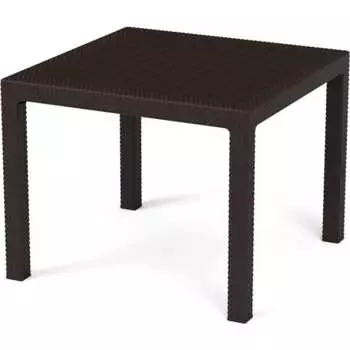 Стол ЗПИ "Альтернатива" Ротанг-плюс 940x940x740мм мокко М8842