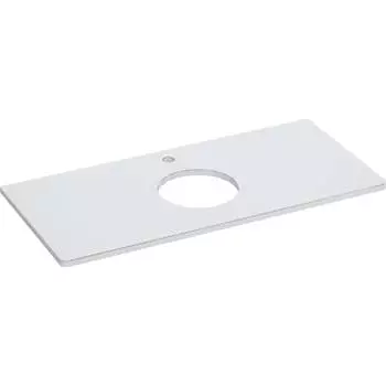 Столешница Lemark MIANO 100 см, под 1 раковину, из стекла, цвет: белый LM06M100S