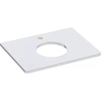 Столешница Lemark OLIVIA 65 см, под 1 раковину, из стекла, цвет: белый LM08OL65S