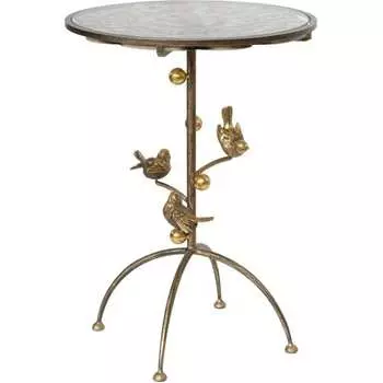 Столик BOGACHO Терра Птички 19034/бронзовый