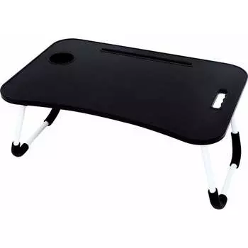 Столик складной для ноутбука/завтрака BRABIX BT-001 600х400х265 мм, органайзер, черный 532899