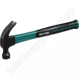 Столярный молоток-гвоздодёр с фибергласовой рукояткой kraftool fiberglass 450 г 20265-45