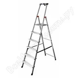 Стремянка с большой полкой krause monto safety 6 ступеней 126344