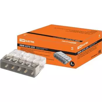 Строительно-монтажная клемма TDM КБМ-2273-235 2,5мм2, с пастой SQ0517-0114