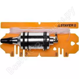 Строительный отвес stayer со шнуром с противоударными ободками 400 г. 06352-40