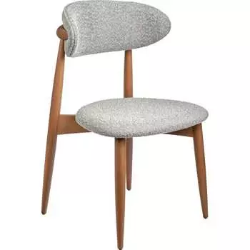 Стул BRADEX lucas светло-серый букле, с ножками цвета орех RF 0547