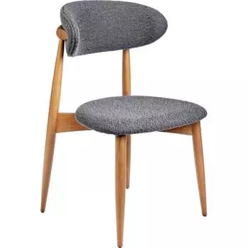 Стул BRADEX lucas темно-серый букле, с ножками цвета орех RF 0548