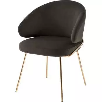 Стул-полукресло BRADEX emil графит, с золотыми ножками RF 0544