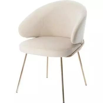 Стул-полукресло BRADEX emil кремовый, с золотыми ножками RF 0545
