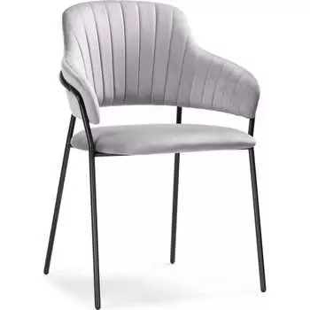 Стул стул Woodville Инклес серый / черный глянец 483855