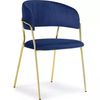 Стул Woodville Kamelia dark blue / gold 15320