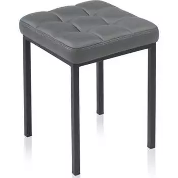 Стул Woodville Байя кожзам темно-серый / черный матовый 424170