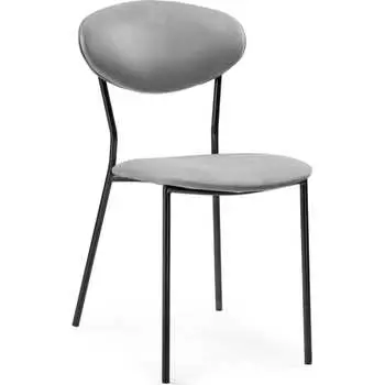 Стул Woodville Корсе светло-серый/ черный глянец 494366