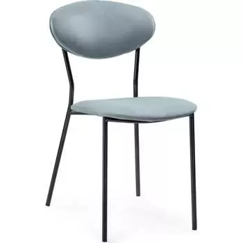 Стул Woodville Корсе пыльно-голубой / черный глянец 494365