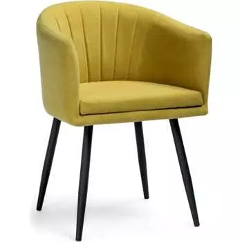 Стул Woodville Валета горчичный / черный 504202