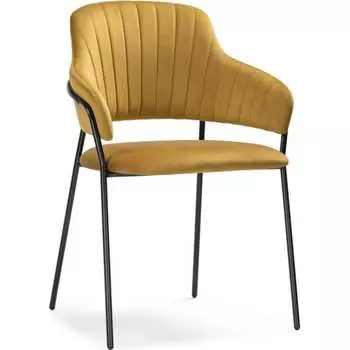 Стул Woodville Инклес желтый / черный глянец 483856