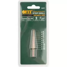 Ступенчатое сверло по металлу FIT 36391
