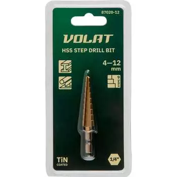 Ступенчатое сверло по металлу ВОЛАТ 87020-12