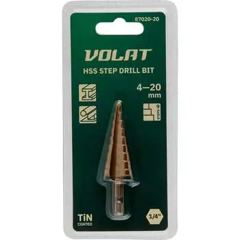 Ступенчатое сверло по металлу ВОЛАТ 87020-20